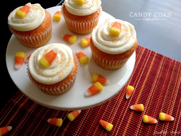 candy corn cupcakes