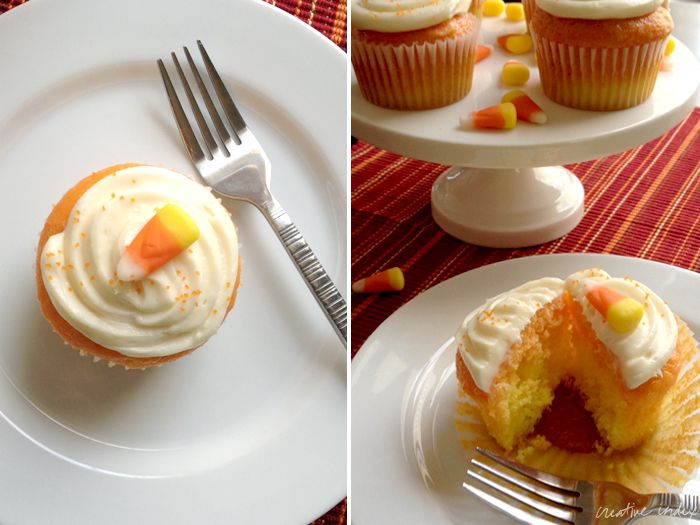 candy corn cupcakes