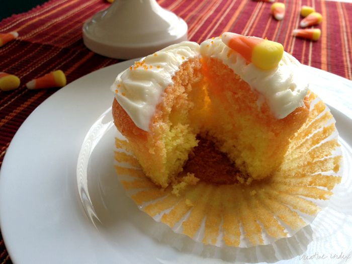 candy corn cupcakes