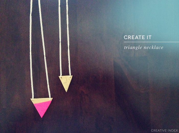 DIY clay triangle necklace by creative index