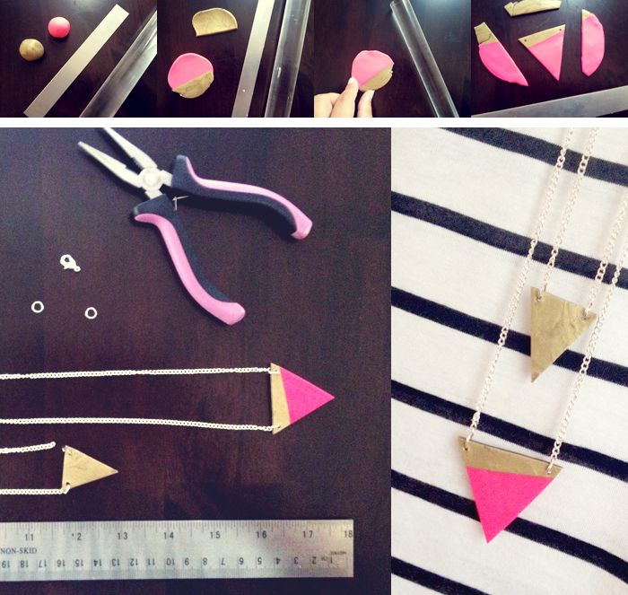 DIY simple triangle necklace by creative index