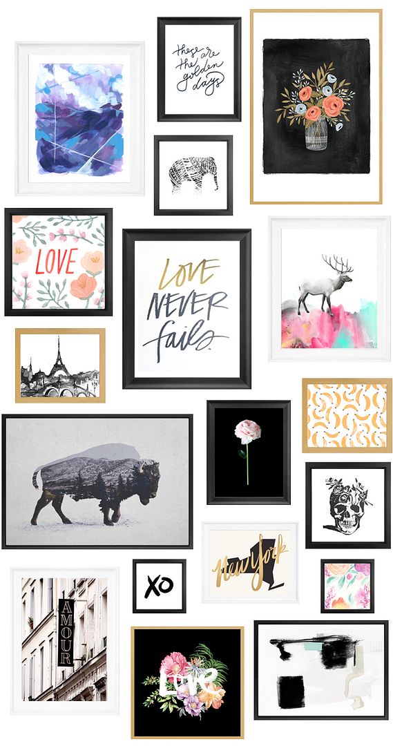 gallery wall print roundup - creative index blog