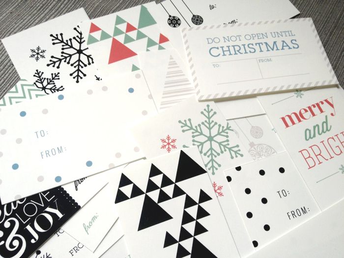 Printable Holiday Gift Tags by Creative Index