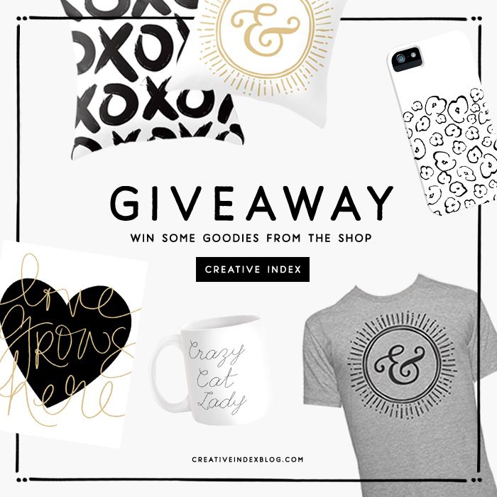  creative index shop giveaway