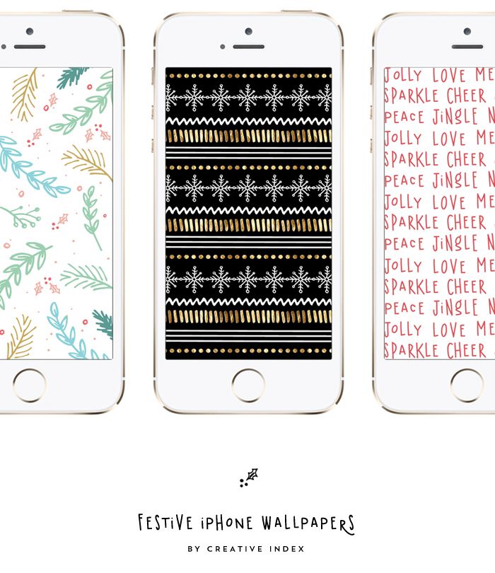 festive holiday phone wallpapers by creative index