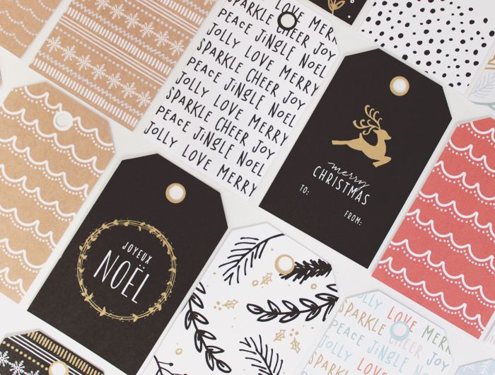 Free Printable Holiday Gift Tags (in 3 color options) by Creative Index 