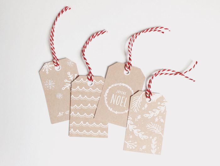 Free Printable Holiday Gift Tags (in 3 color options) by Creative Index 