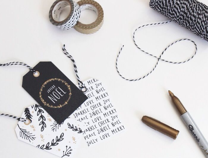 Free Printable Holiday Gift Tags (in 3 color options) by Creative Index