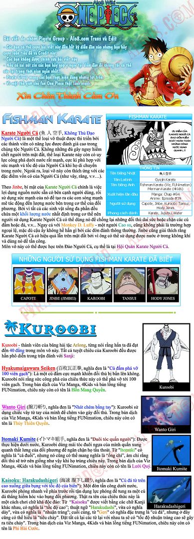 [Tuyệt Kĩ] Fishman Karate và Merman Combat
