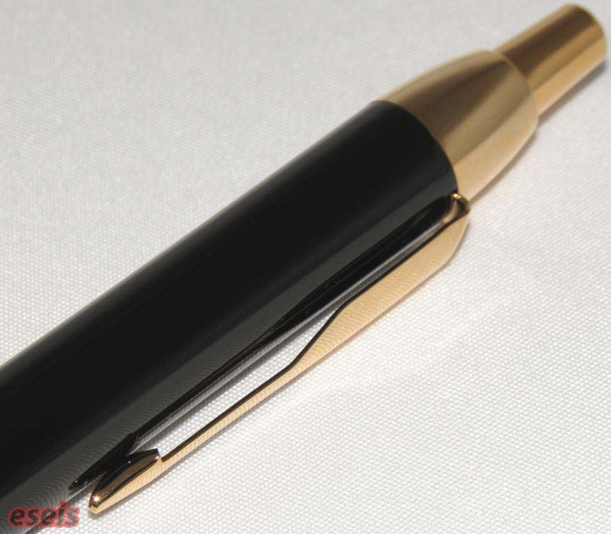 Długopis czarna laka GT klips
