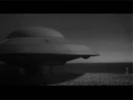 ufo gif photo: Earth vs The Flying Saucers1956Ray Harryhausen Earth-vs-Flying-Saucers_1956_RayHarryhausen_Dynamation_slowMotion_UFO.gif