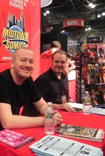 Garth Ennis signs at the 2010 NYCC.