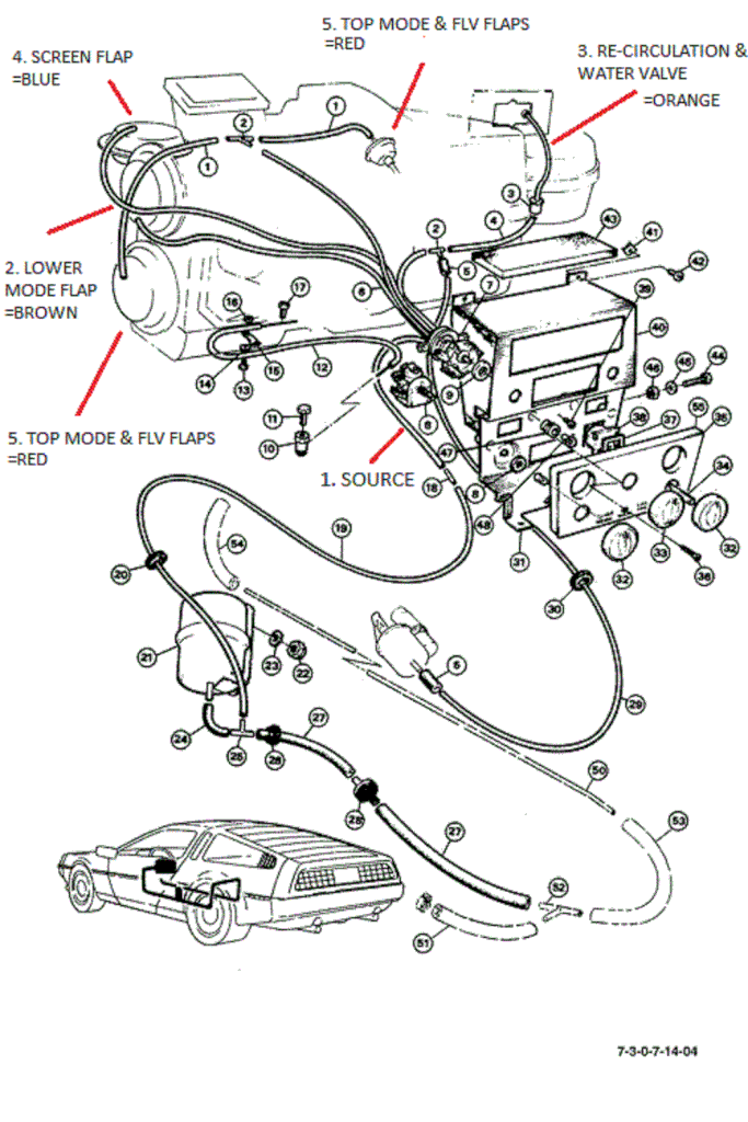 Heat  U0026 A  C Ac  Heater Vacuum Hose Diagram
