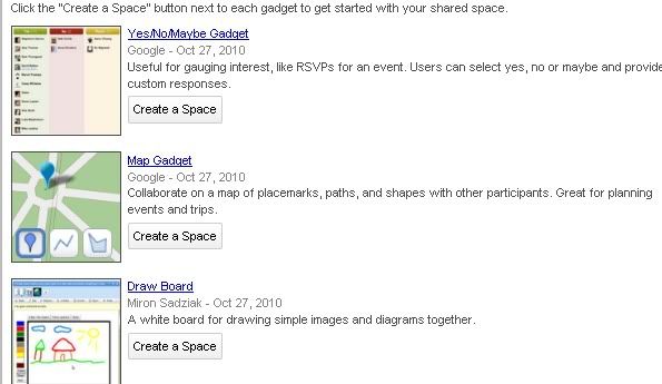 Google Shared Spaces