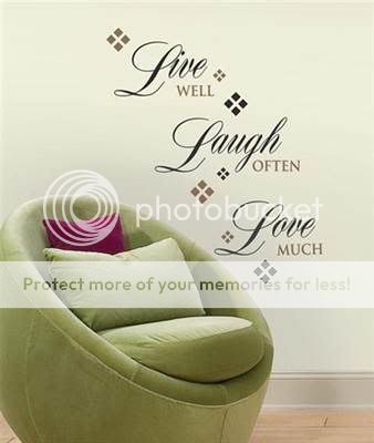 LIVE LAUGH LOVE Words Wall Stickers Quote Vinyl Applique Decals Room 