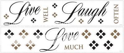 LIVE LAUGH LOVE Words Wall Stickers Quote Vinyl Applique Decals Room 