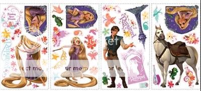 Disney Tangled Rapunzel Flynn Rider 46 pc Wall Decal Stickers Room 