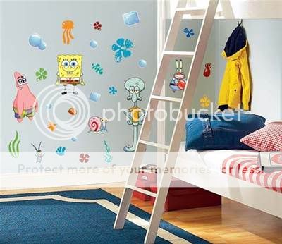 Spongebob Squarepants Big 45pc Wall Decals Room Decor Stickers Patrick 