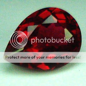 55ct EXCELLENT ​AWESOME LUSTER BLOOD RED RUBY PEAR GEMSTONE 