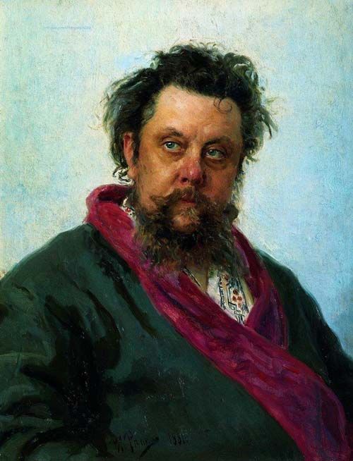 И. Е. Репин. Портрет композитора М. П. Мусоргского