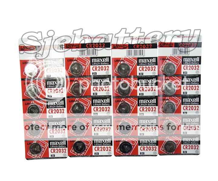 20pc Genuine Maxell CR2032 2032 Lithium Button Coin Cells Batteries Battery 3V
