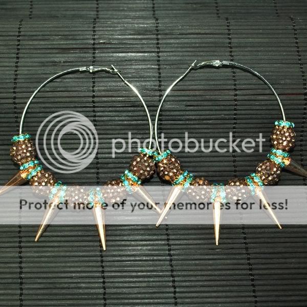 NEW Bling Hoops Rhinestone Basketball Wives Earrings+Gift Box  